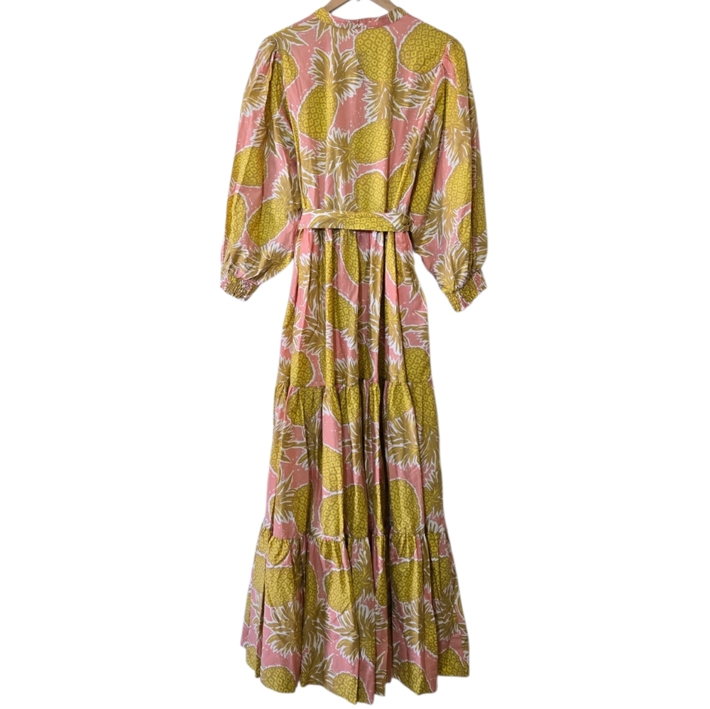 Boden Ava Tiered Maxi Dress In Pinapple Print Size 14 - Picture 13 of 16
